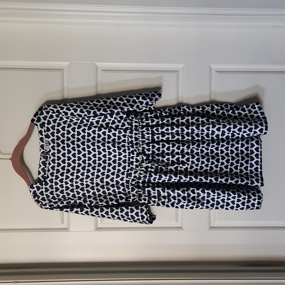 LOOK Girls' Drawstring Heart Printed Dress